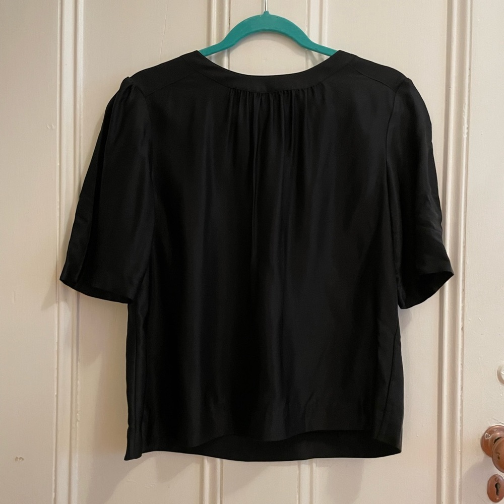 Lands End Black Blouse
